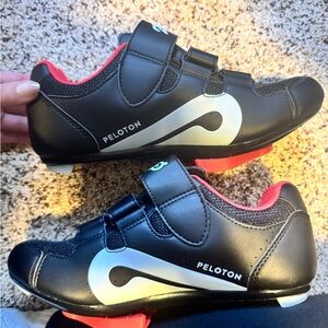 Peloton Cycling Shoes - Black and Red